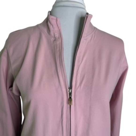 Danskin Full Front Zip Side Pockets Pink Warmup Jacket Size M - Picture 2 of 8